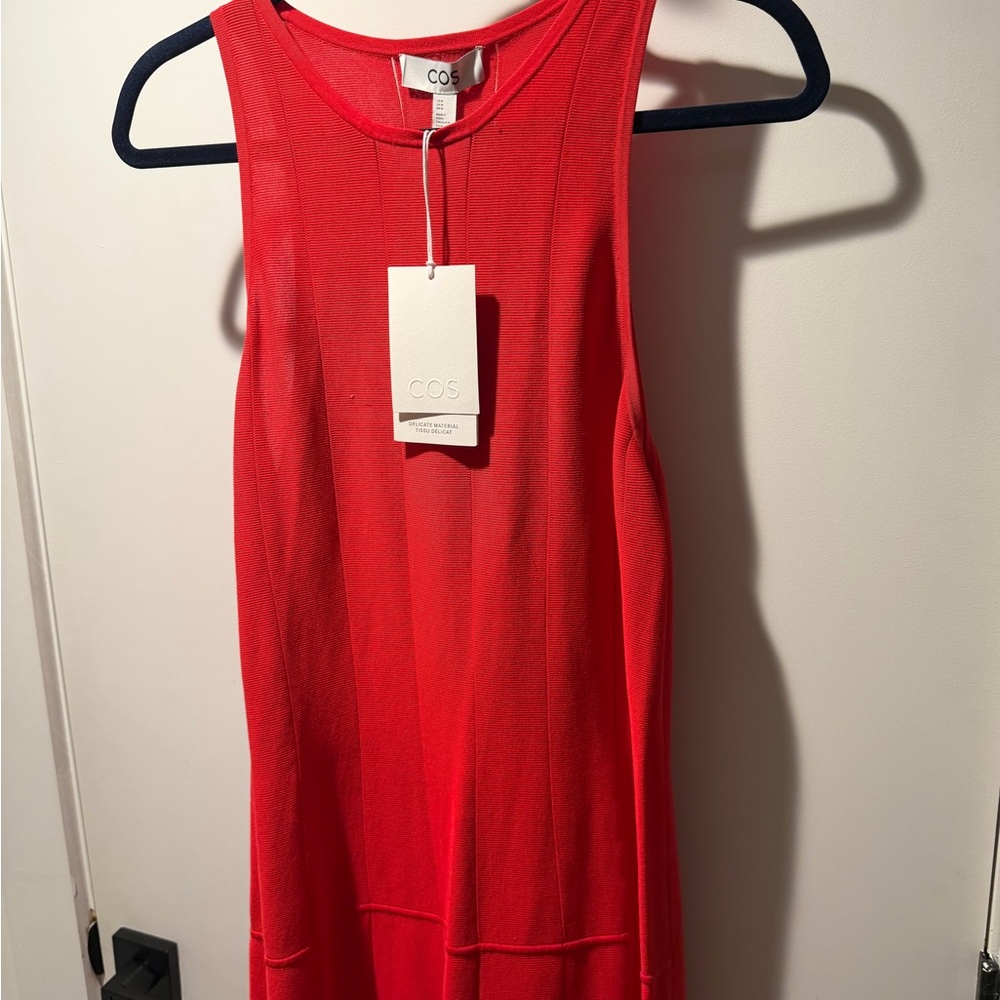 COS Red Racerback Pleated Maxi Dress Spring/Summer ‘24 - Picture 4 of 8